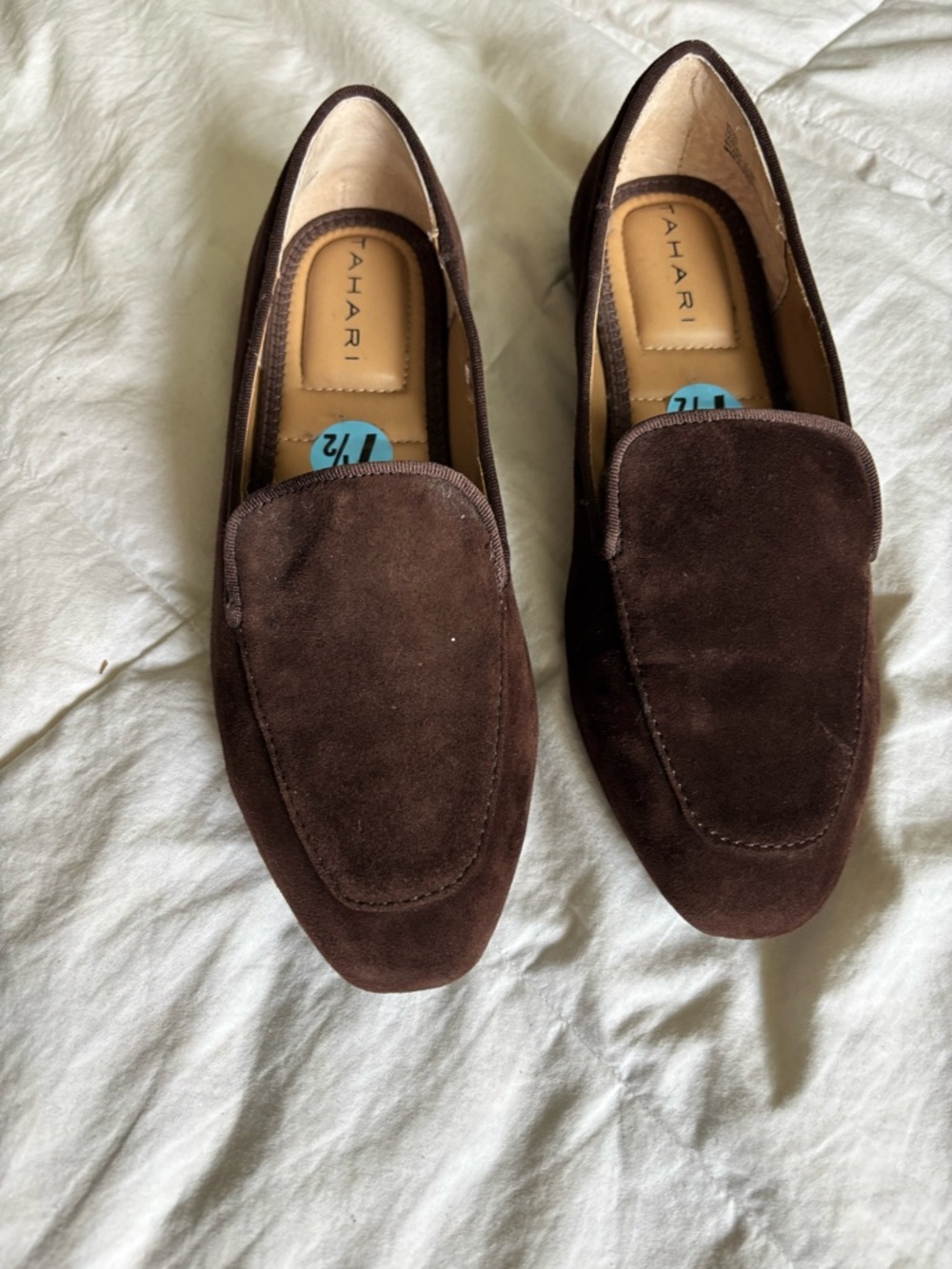 Tahari Dark Brown Suede Women's Loafers